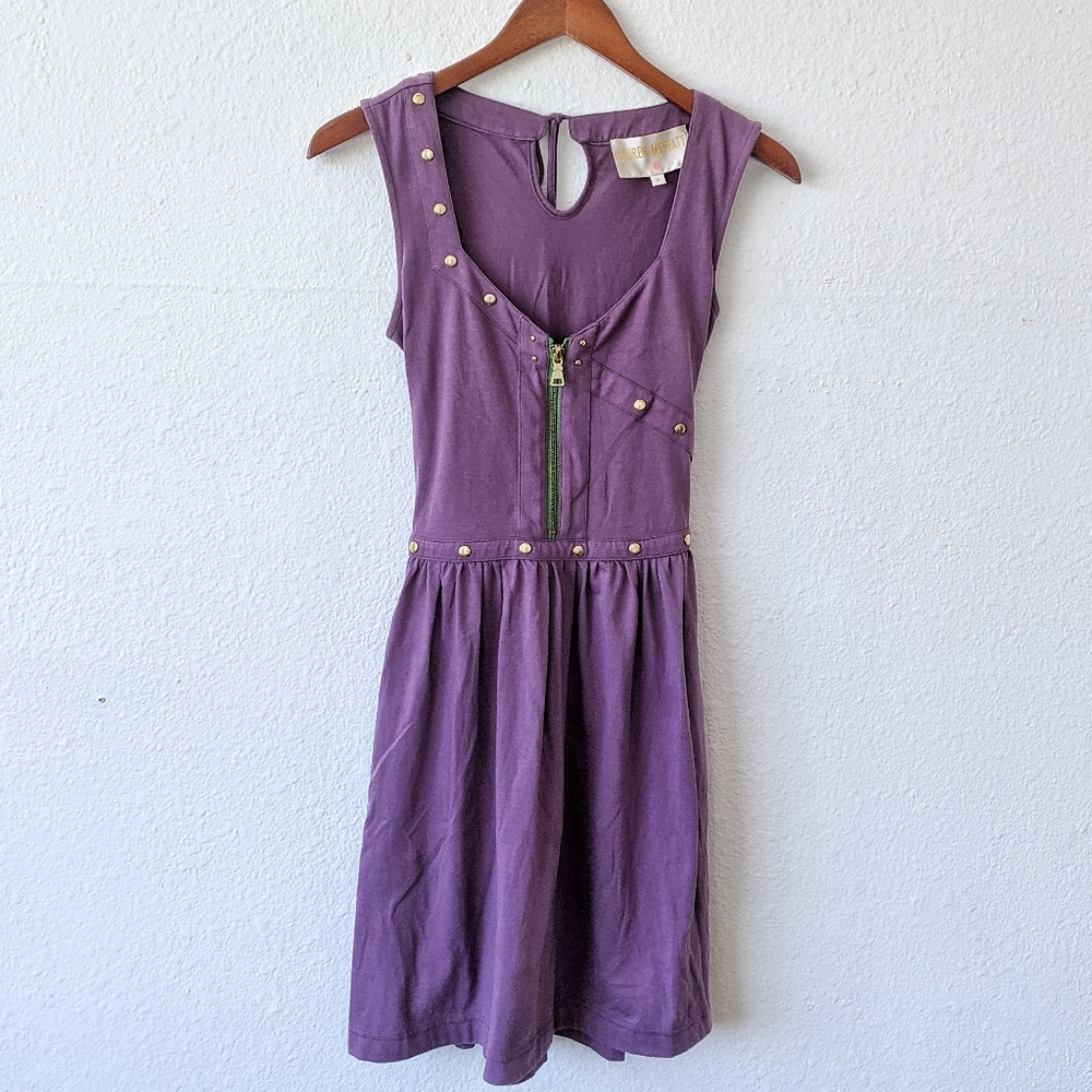 Anthropologie Purple Studded Dress
